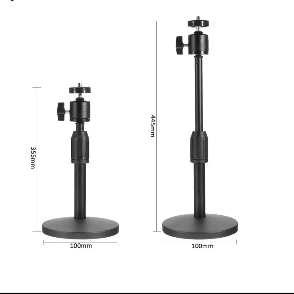 Desktop Laptop Projector Stand Holder Swivel Head Tripod Mount Adjustable Height