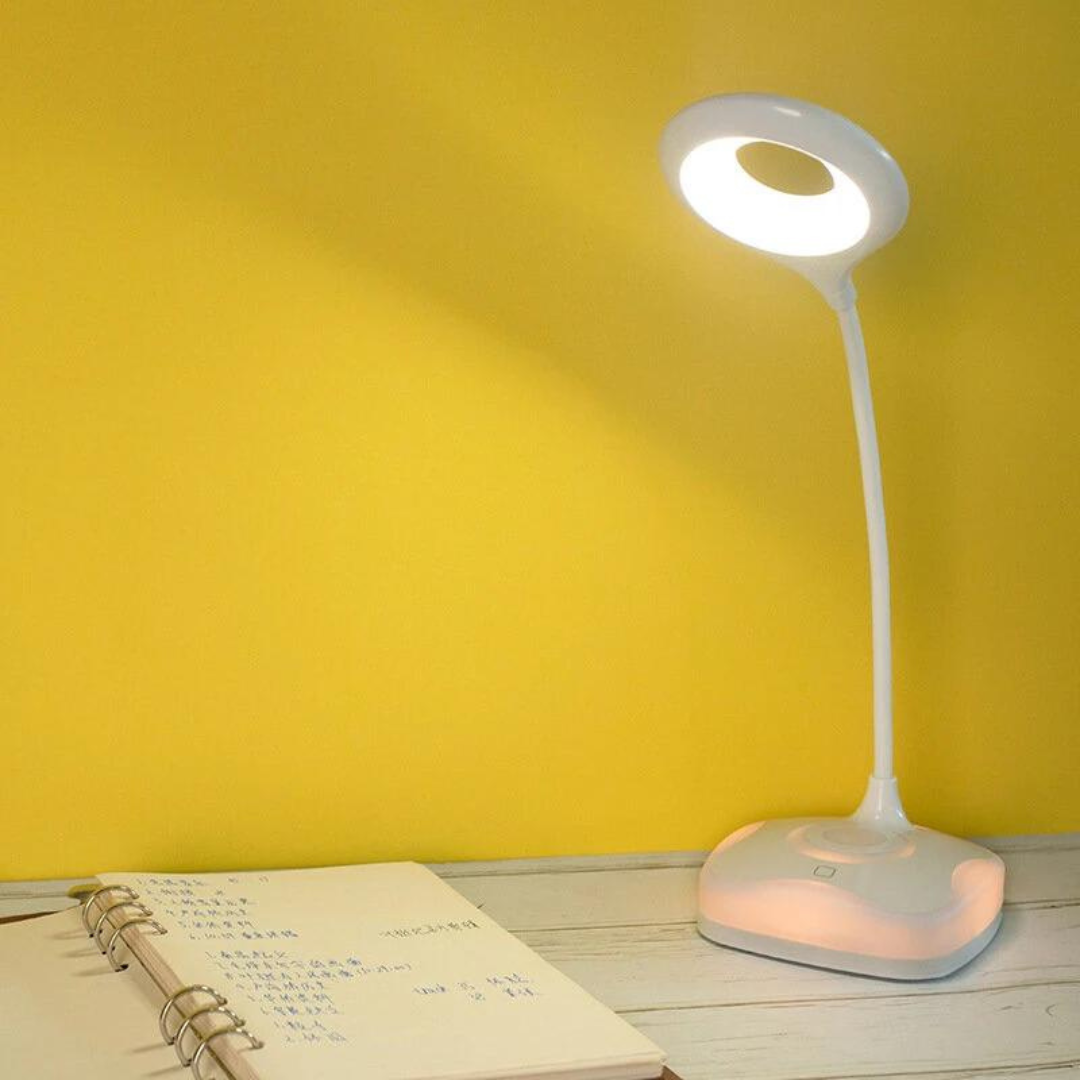 LED Desk Lamp Children Reading Learning Eye Protection Bedroom Bedside Light with Sleeping Night Light USB Charging Desk Lamp