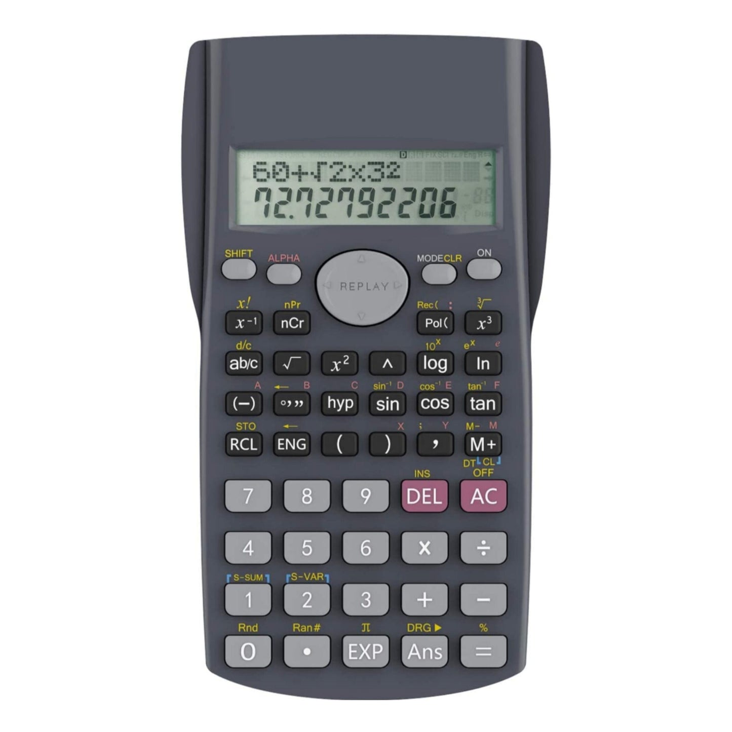 Scientific Calculator by Helect 2-Line Engineering, Suitable for School and Business (Black)