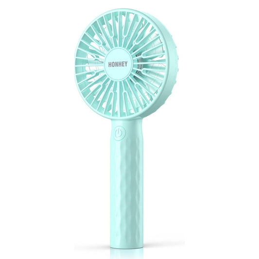 Handheld Fan By HonHey Super Mini Personal Fan with Rechargeable Battery Operated 3 Adjustable Speeds Portable Handheld Fan Indoor Office (Light Green)