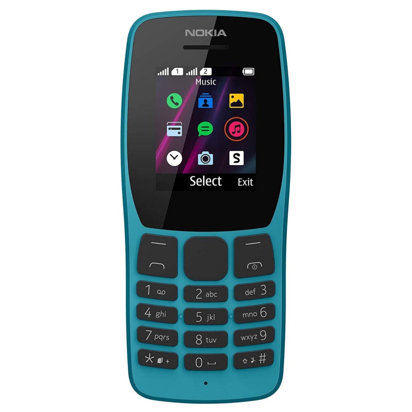 Nokia 110 up to 14 hrs/ 18.5 talk/standbt time non-PTA Dual SIM Blue