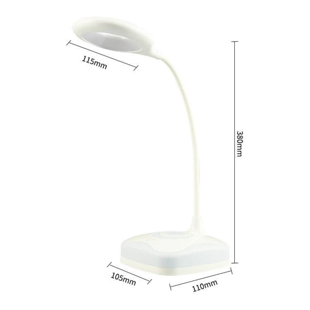 LED Desk Lamp Children Reading Learning Eye Protection Bedroom Bedside Light with Sleeping Night Light USB Charging Desk Lamp