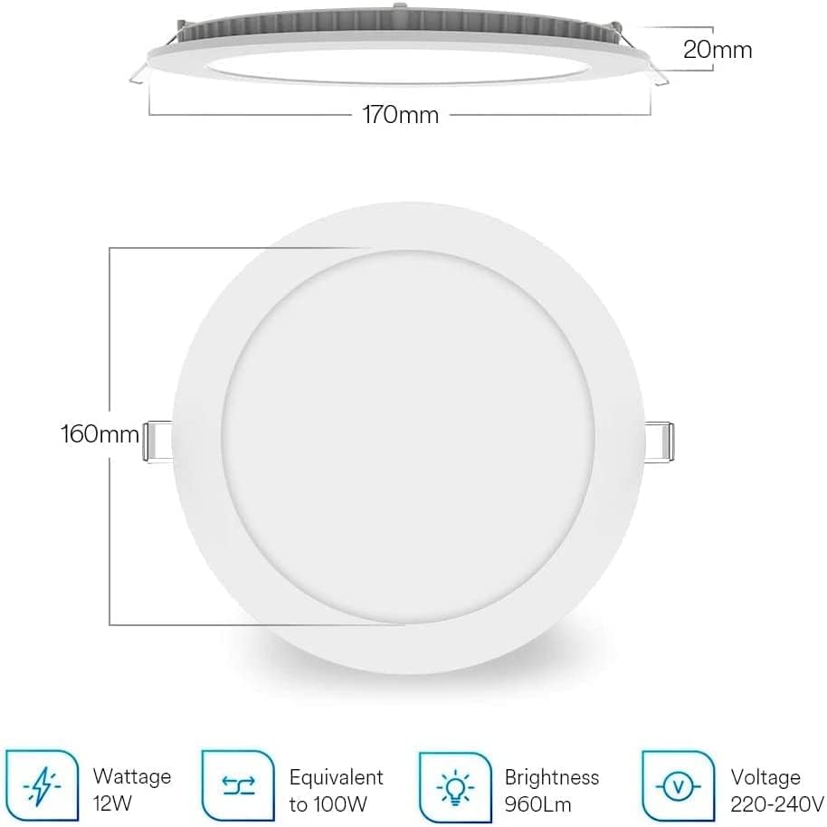 Smart Downlights Ceiling, 18W LED Recessed Ceiling Lights, Dimmable downlights Ceiling 2700K- 6500K RGB Downlight Compatible with Alexa/Google Assistant (1 PC) (2 pack2)