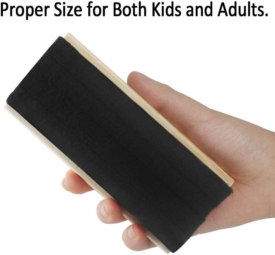 Chalkboard Eraser, 2 Pack, Wooden Felt Eraser Cleaner Duster Blackboard Whiteboard Chalk Eraser Office School Supply