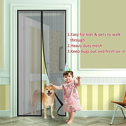 Anpro Magnetic Mosquito Net Curtain 90 x 210 cm for Door with 90 x 210