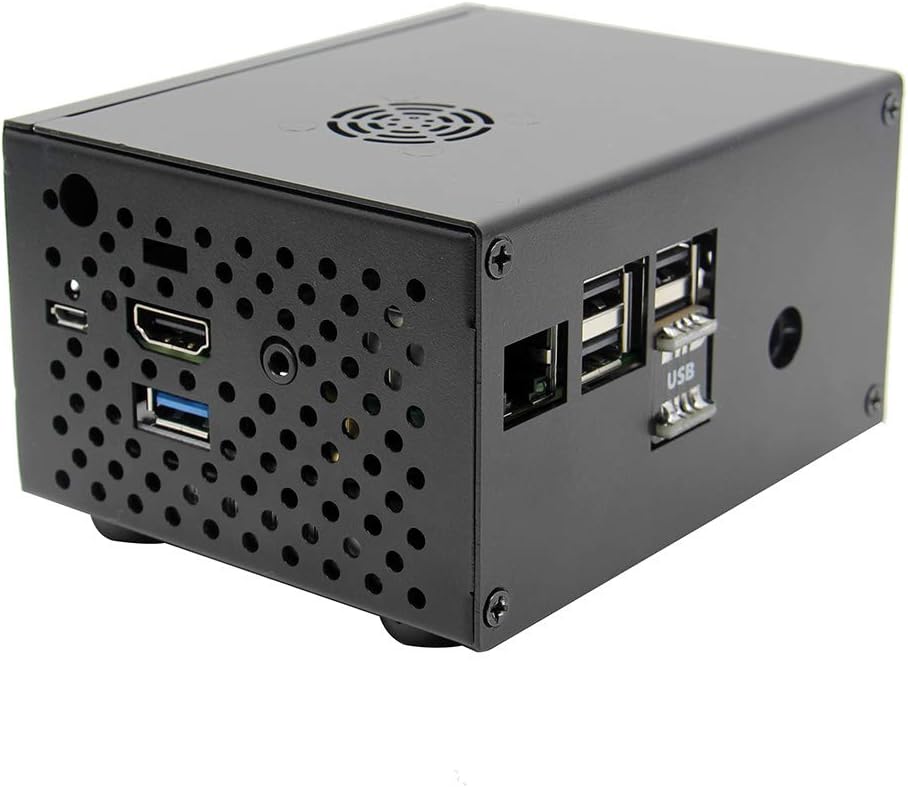 Geekworm Raspberry Pi X820 Case with Power Control Switch and Fan for Raspberry Pi 3 and X820 V3.0 SSD/HDD SATA Card (Not Included Raspberry Pi 3 or X820)