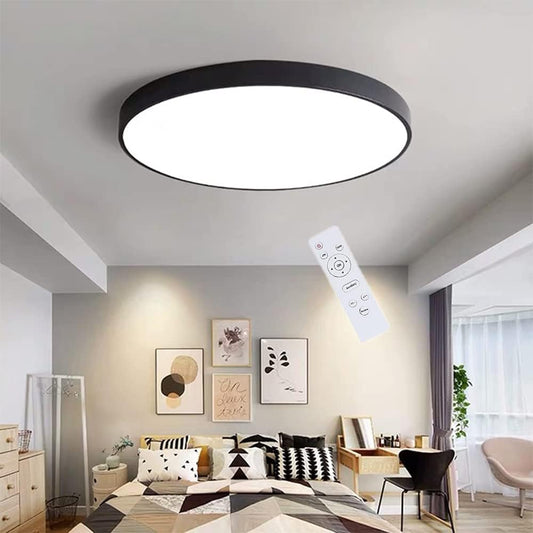 LED Ceiling Light Dimmable 30 cm 18 W Ceiling Light Brightness Adjustable 3000 - 6000 K with Remote Control [Energy Class A+]