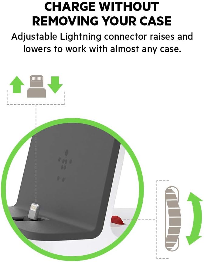 2-In-1 Iphone & Apple Watch Charging Dock - Powerhouse Charging Station + Apple Watch Charging Stand - Designed For Iphone 6/7/8/X/Xs/Xr/Xs Max, Apple Watch Series 4, 3, 2, & 1