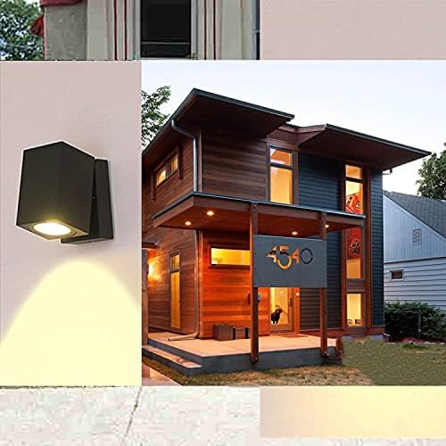 Wall Light Indoor Outdoor Indoor Wall Light, 5W GU10 IP65 Waterproof LED Dimmable Aluminum Modern Wall Lamp, for Indoor Outdoor Public Facilities Night Light