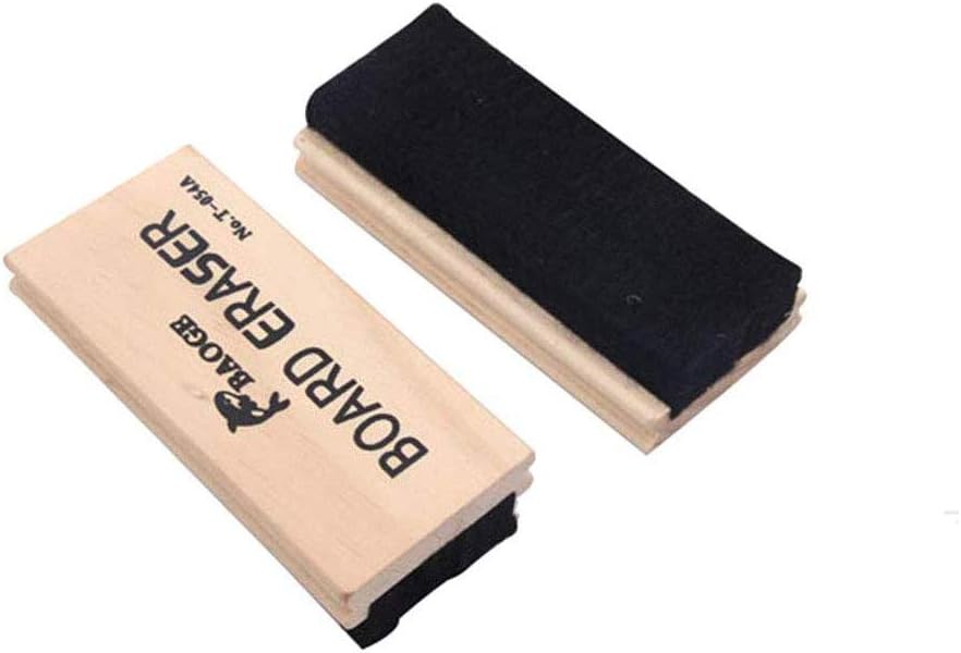 Chalkboard Eraser, 2 Pack, Wooden Felt Eraser Cleaner Duster Blackboard Whiteboard Chalk Eraser Office School Supply