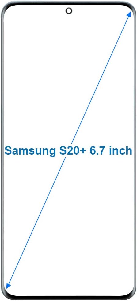 Front Glass Repair Kit by MMOBIEL Compatible with Samsung Galaxy S20 Plus SM-G985 / S20 Plus 5G SM-G986-6.7 inch 2020 - Lens Screen Replacement Repair Kit - Incl. Toolkit - Black