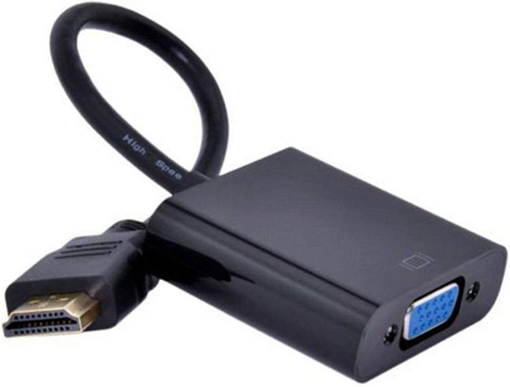 Built-in IC PC DVD HDTV TV1080P HDMI Male to VGA Female Video Converter Adapter Cable [Black]