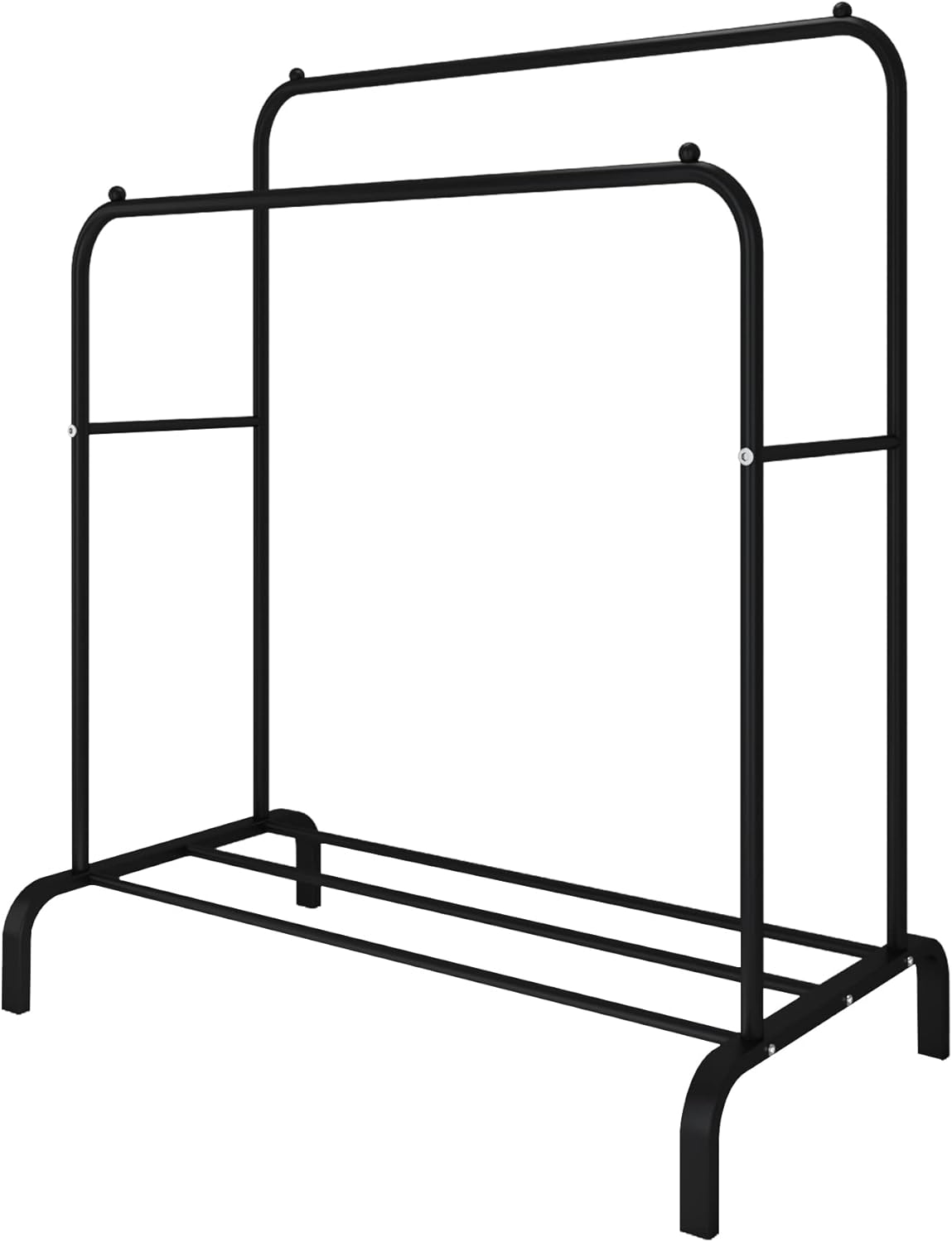 Cloths Garment Rack by UDEAR, 43.3 Inches Freestanding Double Rod Clothing Racks for Hanging Clothes,Black