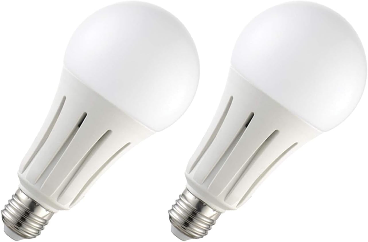 LED Light Bulb by GreenAndCo 2x CRI 90+ Replaces 140 Watt E27 Bulb Matte, 24 W, 2270 Lumens, 3000 K, Warm White