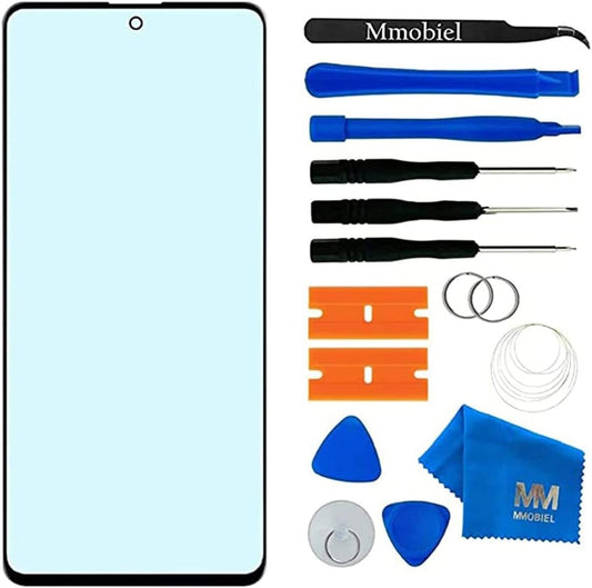 Front Glass Repair Kit by MMOBIEL Compatible with Samsung Galaxy A51 / M31s - 6.5 inch - Lens Screen Replacement Repair Kit - Incl. Toolkit - Black