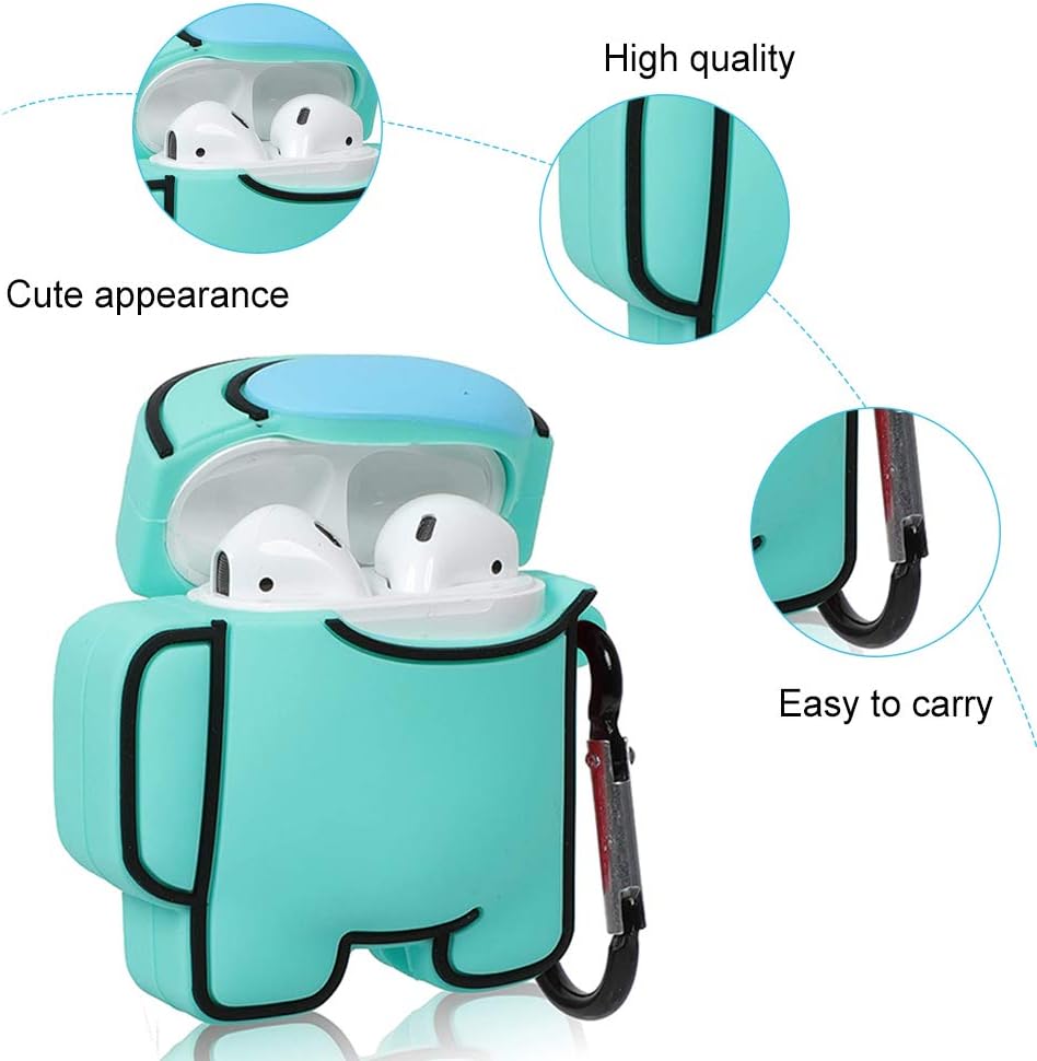 Case for AirPod, Among Us Earphone Case,Fashion Fun Cool Stylish Unique Soft Cartoon Wireless Earphone Protective Cover, Suitable As a Souvenir Gift for Couples