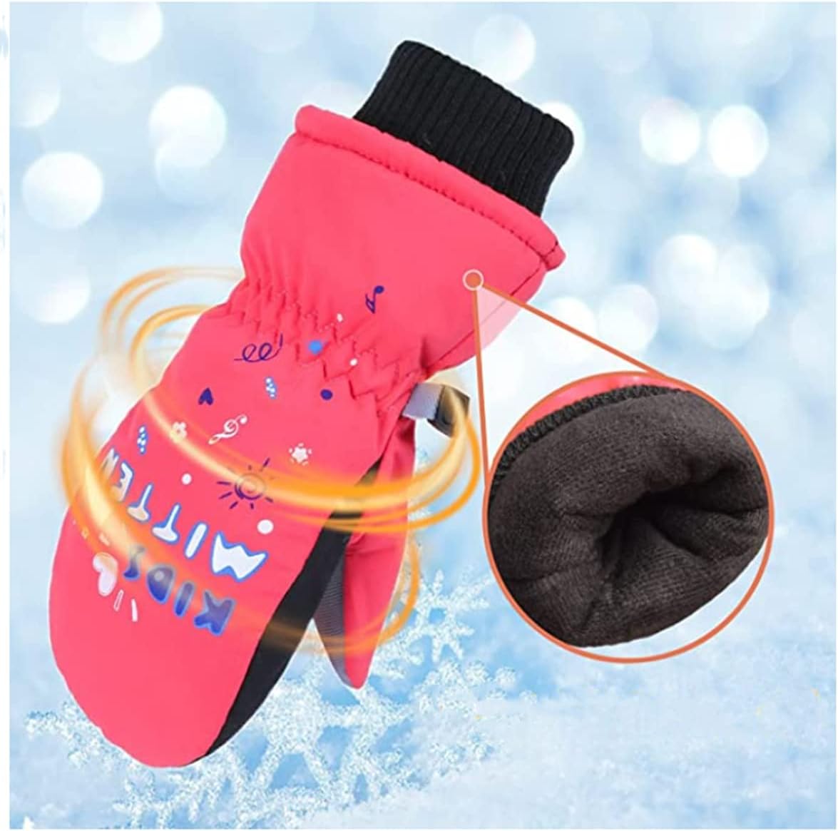 Kids Mitten Boys Girls Winter Waterproof Cold Weather Warm Snow Ski Gloves for Baby Girl Boy outdoor 2-9 Age…