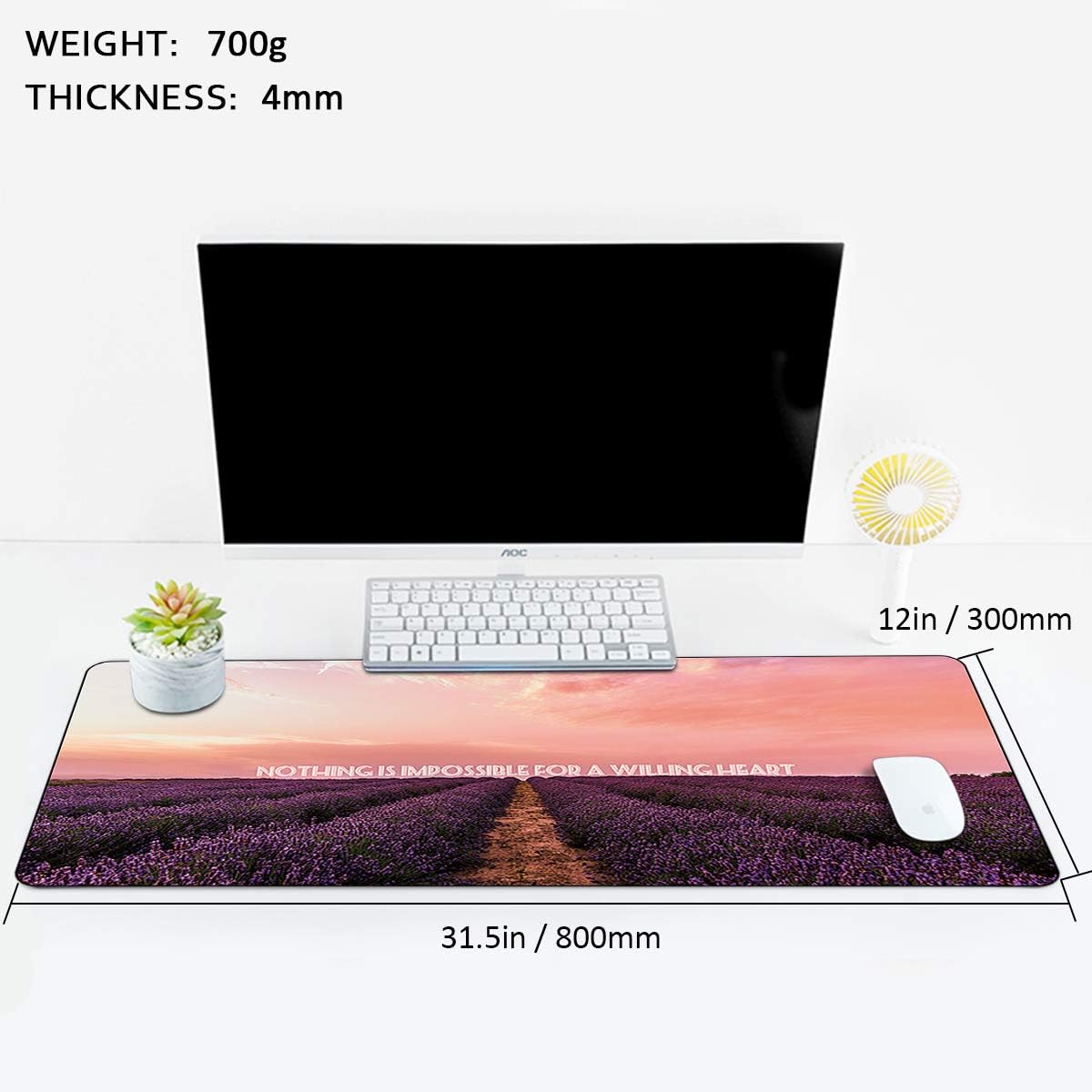 Large Mouse Pads 800x300x4mm Extended Large Speed Gaming Mouse Mat Thick Anti-slip Rubber Base Mouse Pad for Laptop Computer and PC