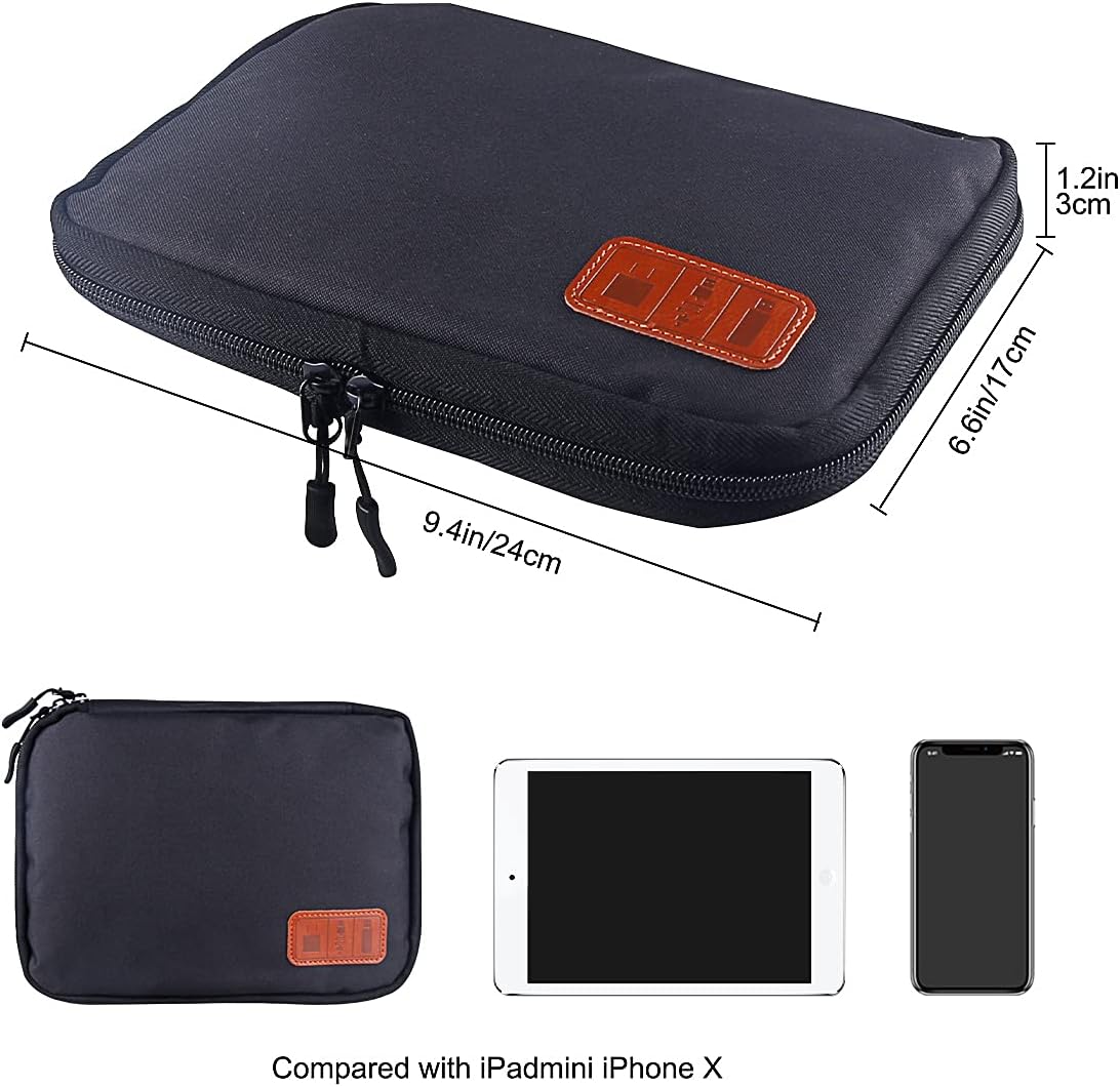 Travel Electronics Organizer Cable Organizer Bag Electronics Accessories Case for USB,Chargers,Power Bank etc. (Black-01)