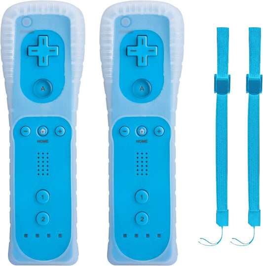 TechKen 2 WII Controller Remote Control Remote Game Left Controller with Silicone Case Armban, without Motion Plus