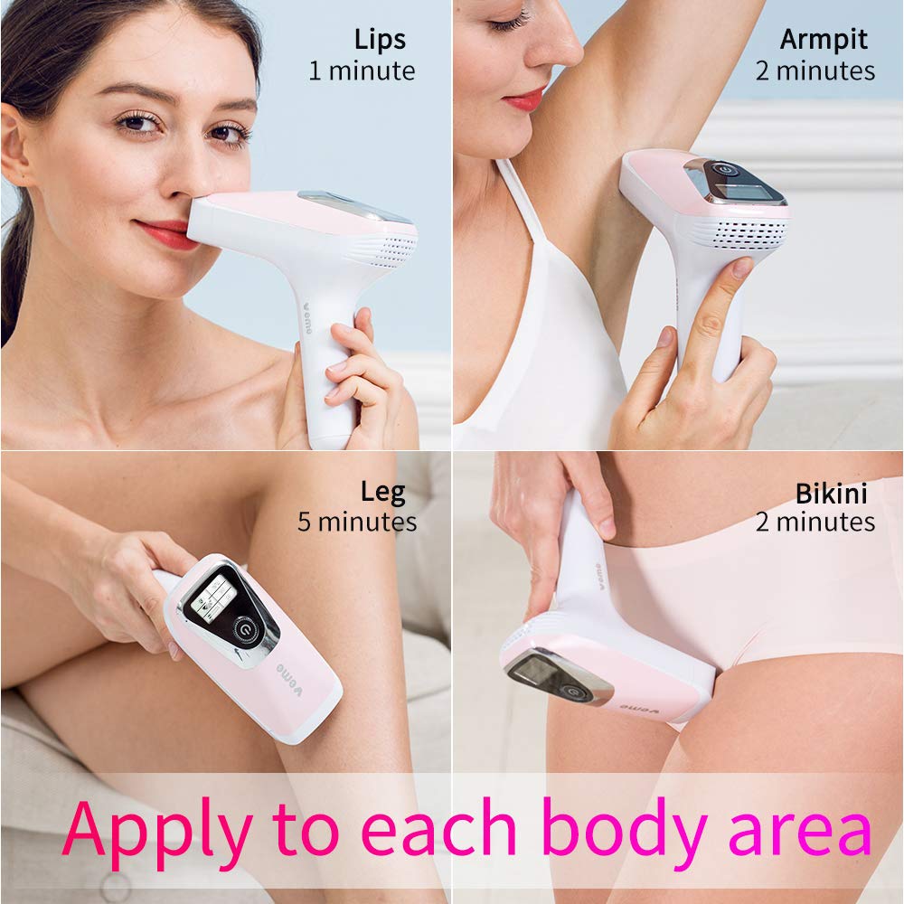 IPL Laser Hair Removal for Women & Men Permanent Painless, at-Home Hair Removal Device - Facial, Lip, Bikini, Whole Body,FDA Cleared,Auto Mode/ 5 Energy Upgraded Professional Hair Remover