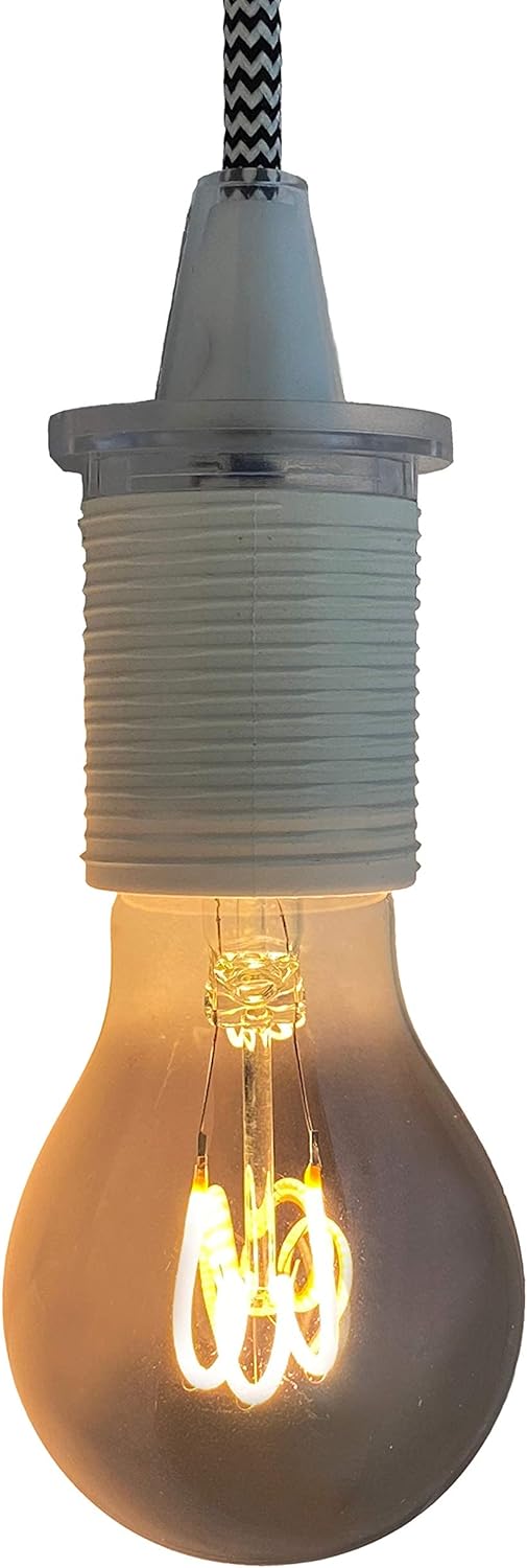 Bulbs By greenandco, Vintage LED Filament Bulb E27 A60 silver gray 3W 90lm 1800K (warm white) 230V, non-dimmable