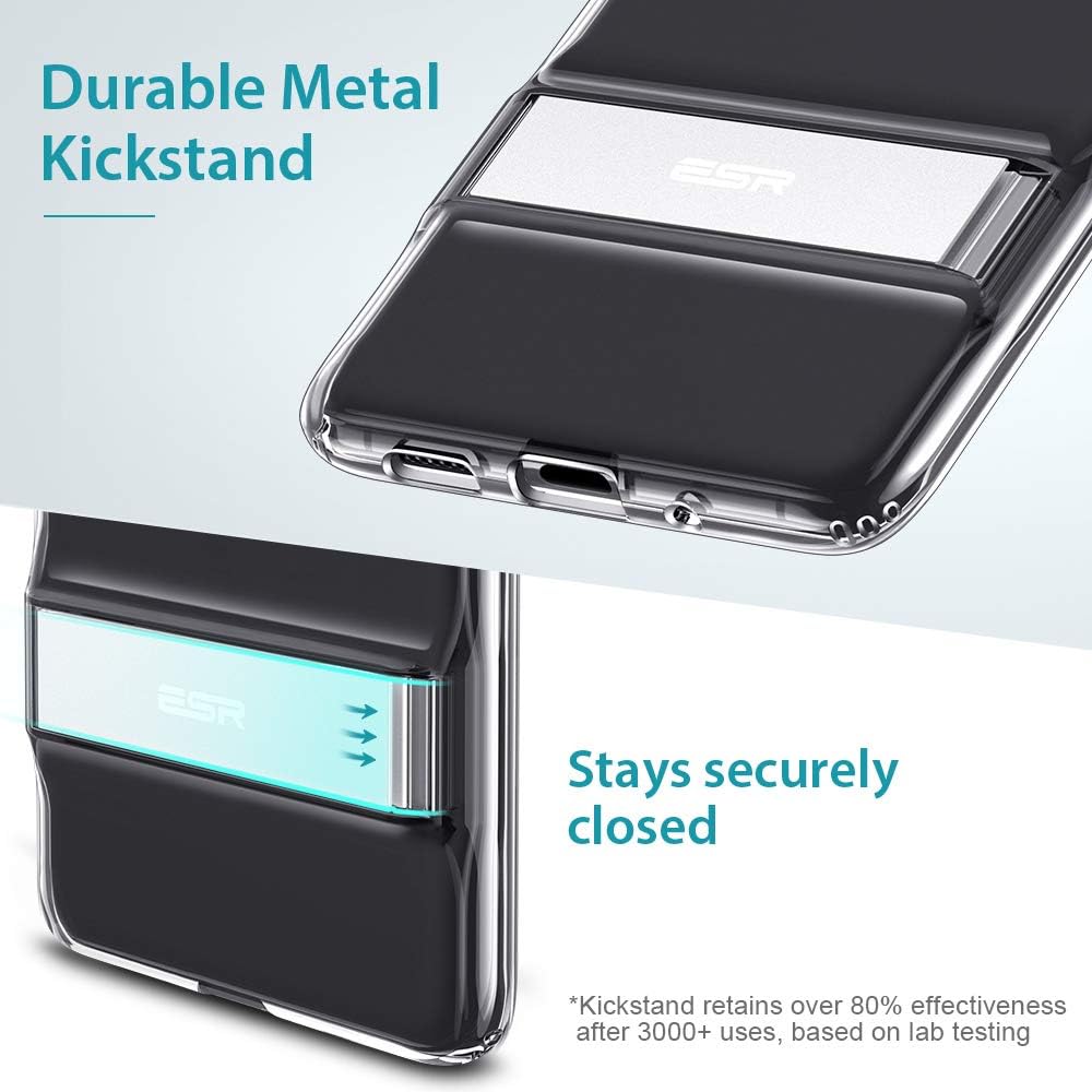 Metal Kickstand Case Compatible with Samsung Galaxy S20 (6.2-Inch) [Vertical and Horizontal Stand] [Reinforced Drop Protection] [Flexible TPU Case] ? Clear