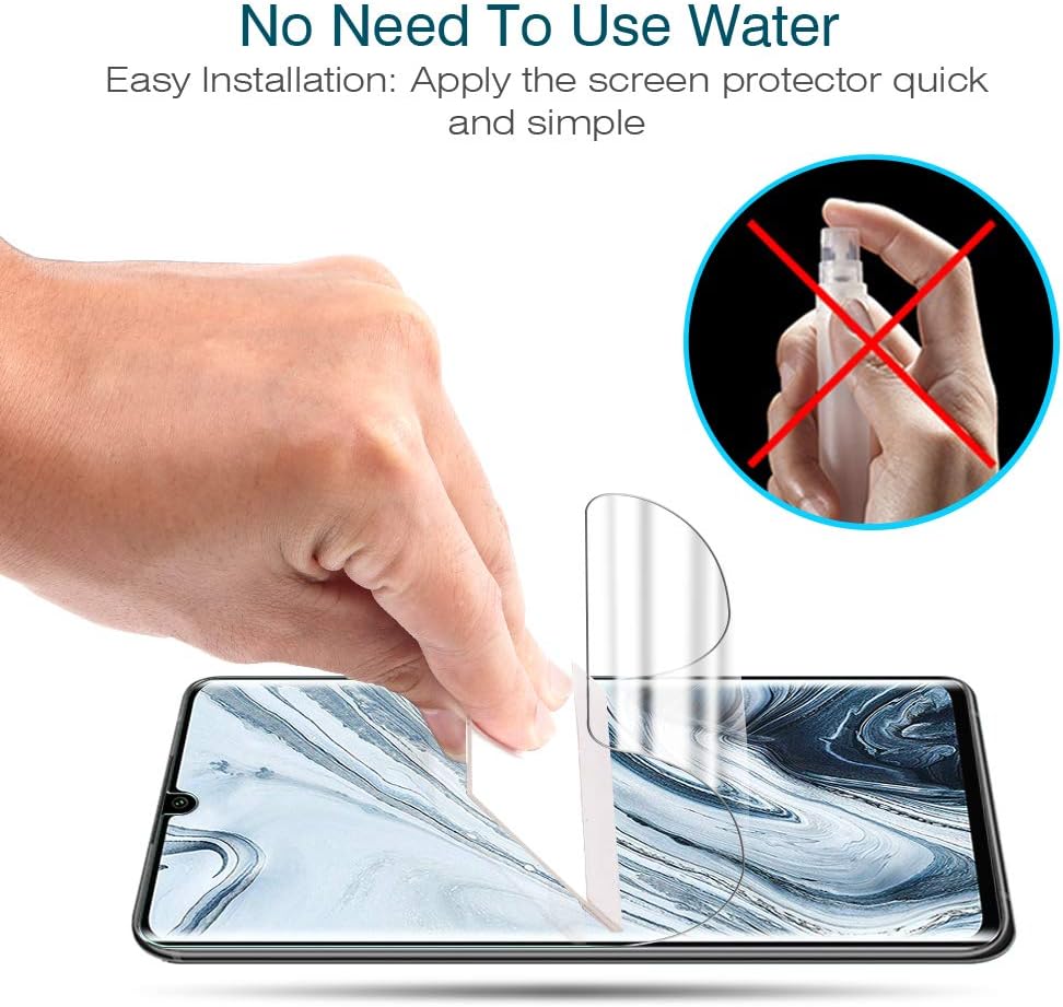 LK 3 Pcs Screen Protector Compatible with Xiaomi Mi Note 10 / Note 10 Pro/Note 10 Lite Film, Soft TPU Screen Protector with Full Coverage, Ultra HD, Case Friendly, Bubble Free