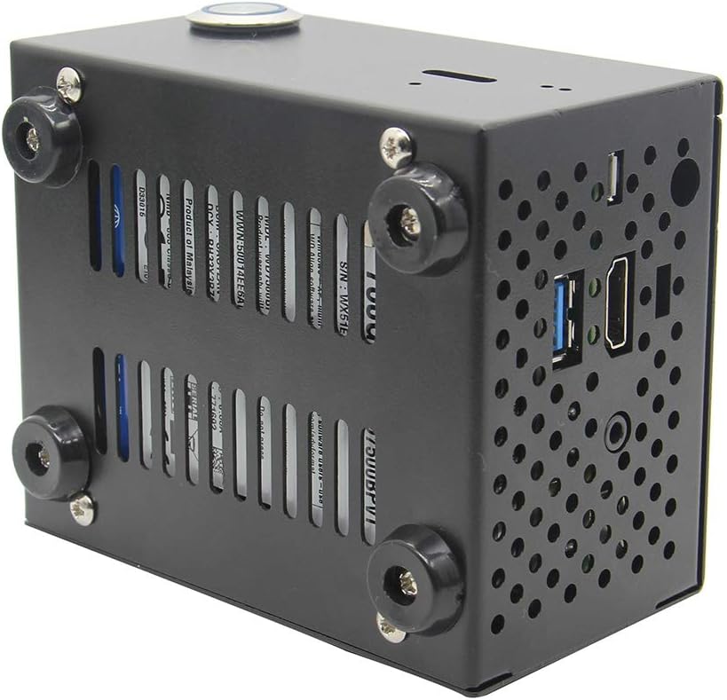 Geekworm Raspberry Pi X820 Case with Power Control Switch and Fan for Raspberry Pi 3 and X820 V3.0 SSD/HDD SATA Card (Not Included Raspberry Pi 3 or X820)