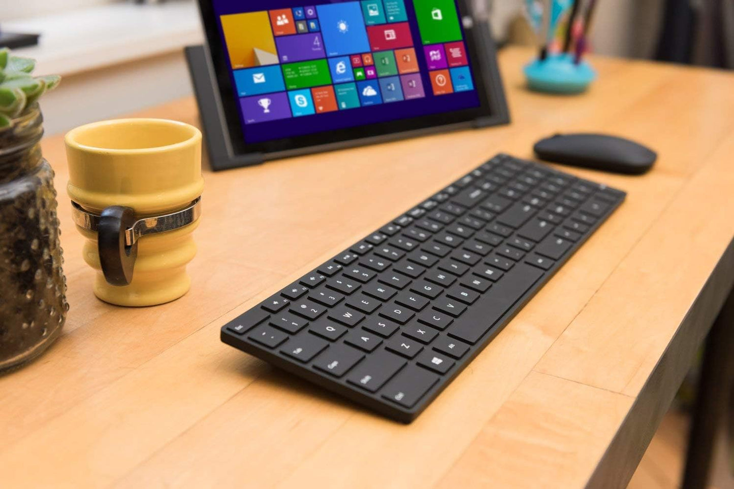 Keyboard, Microsoft Designer Bluetooth Desktop Keyboard and Mouse - Black. Utra-Thin, Wireless, Bluetooth Keyboard and Mouse Combo. Works with Bluetooth Enabled PCs/Mac