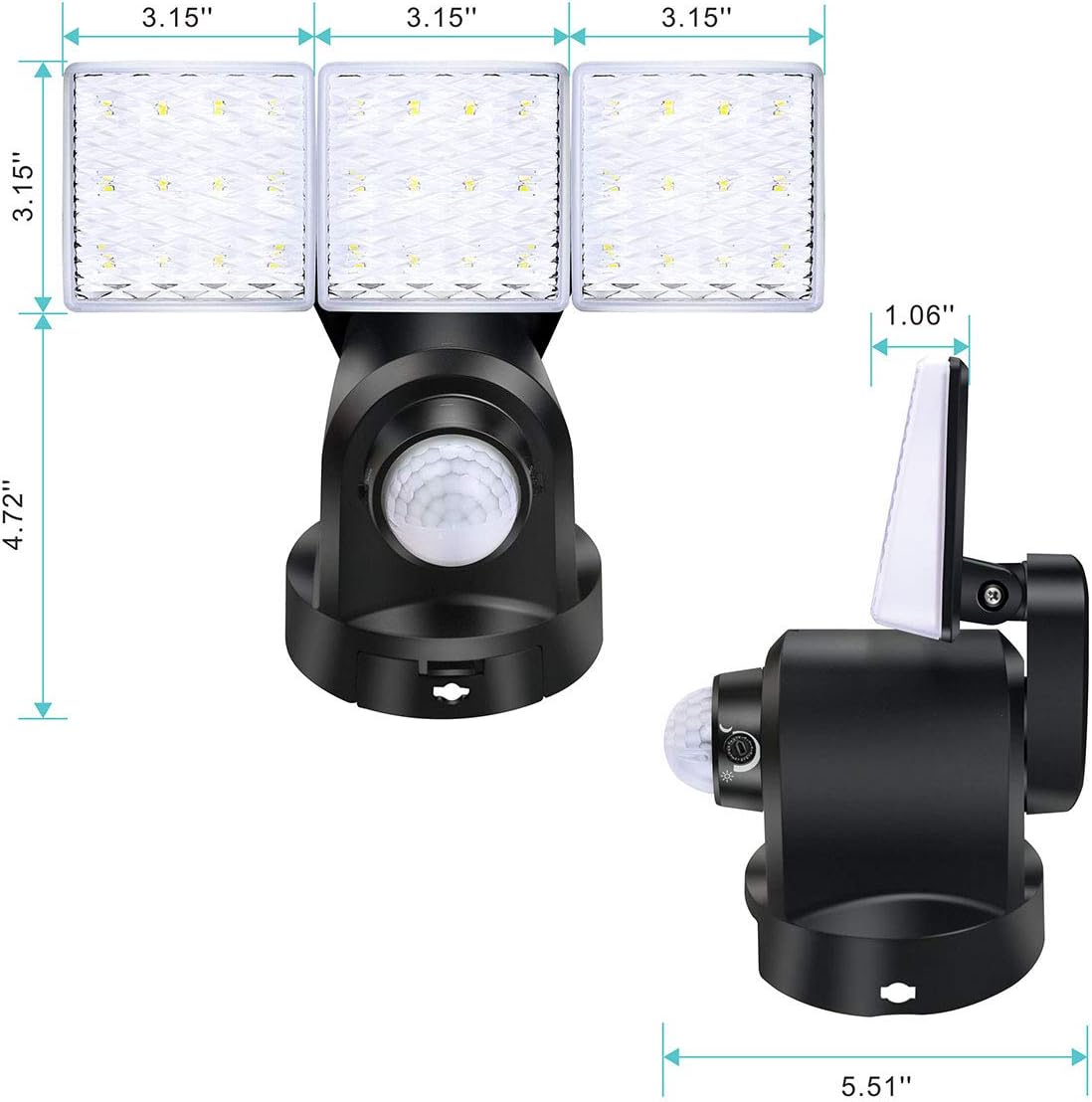 Outdoor Lights by STASUN Battery Operated, Wirelss Security Lights with Motion Sensor, Waterproof, 700 lm, 5000K Daylight White [Energy Class A+]