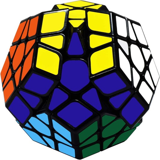 Maomaoyu Megaminx Dodecahedron Cube 3x3x3 Speed Magic Cube 12 Sides Puzzle Twist Black