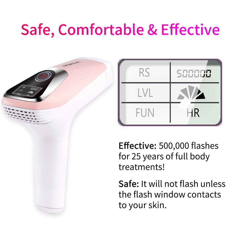 IPL Laser Hair Removal for Women & Men Permanent Painless, at-Home Hair Removal Device - Facial, Lip, Bikini, Whole Body,FDA Cleared,Auto Mode/ 5 Energy Upgraded Professional Hair Remover