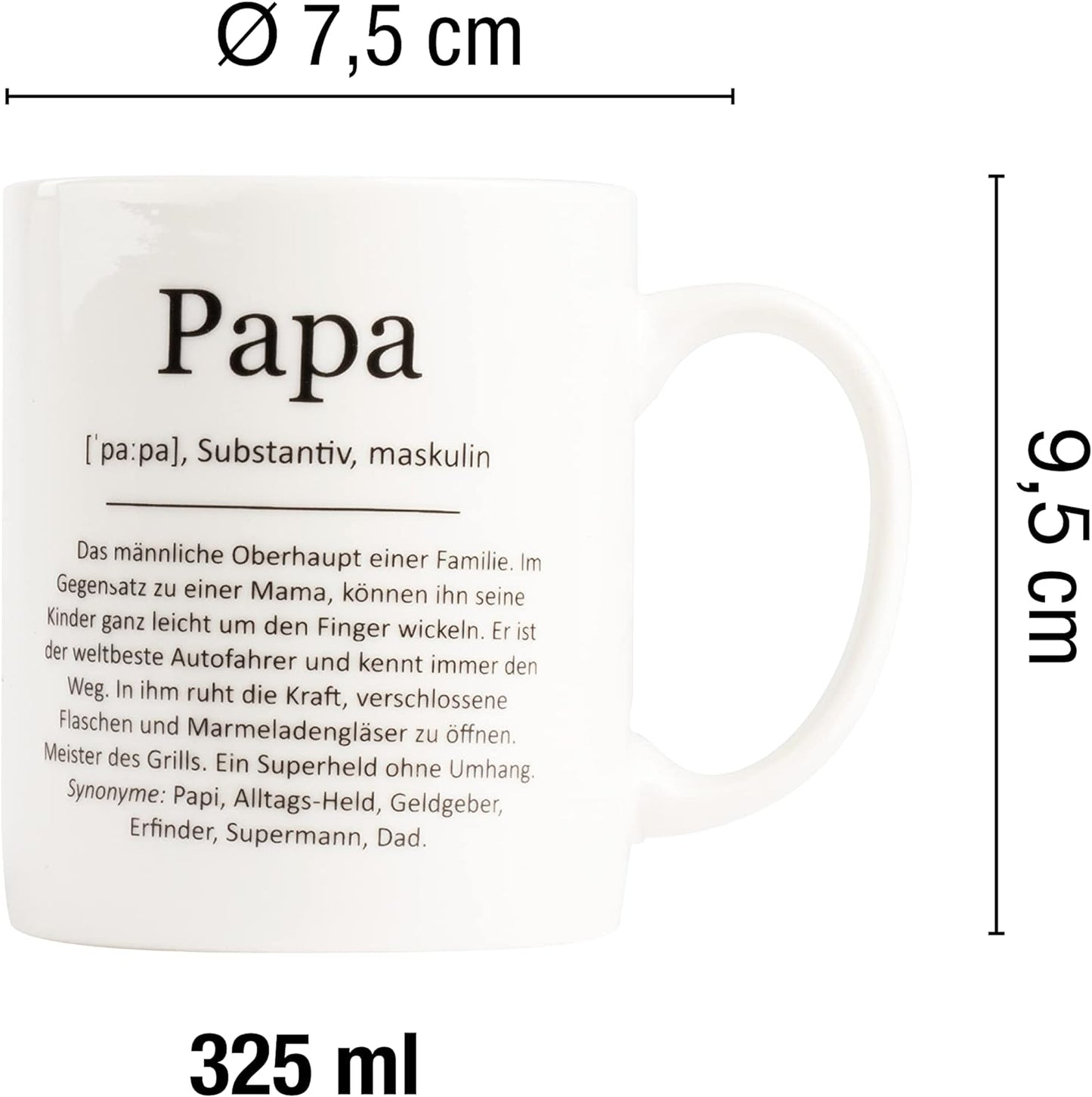 Papa Mug with Saying - Gift Father's Day Mug Dad in Loving Gift Box - Father's Day Gift Mug - Gifts for Men