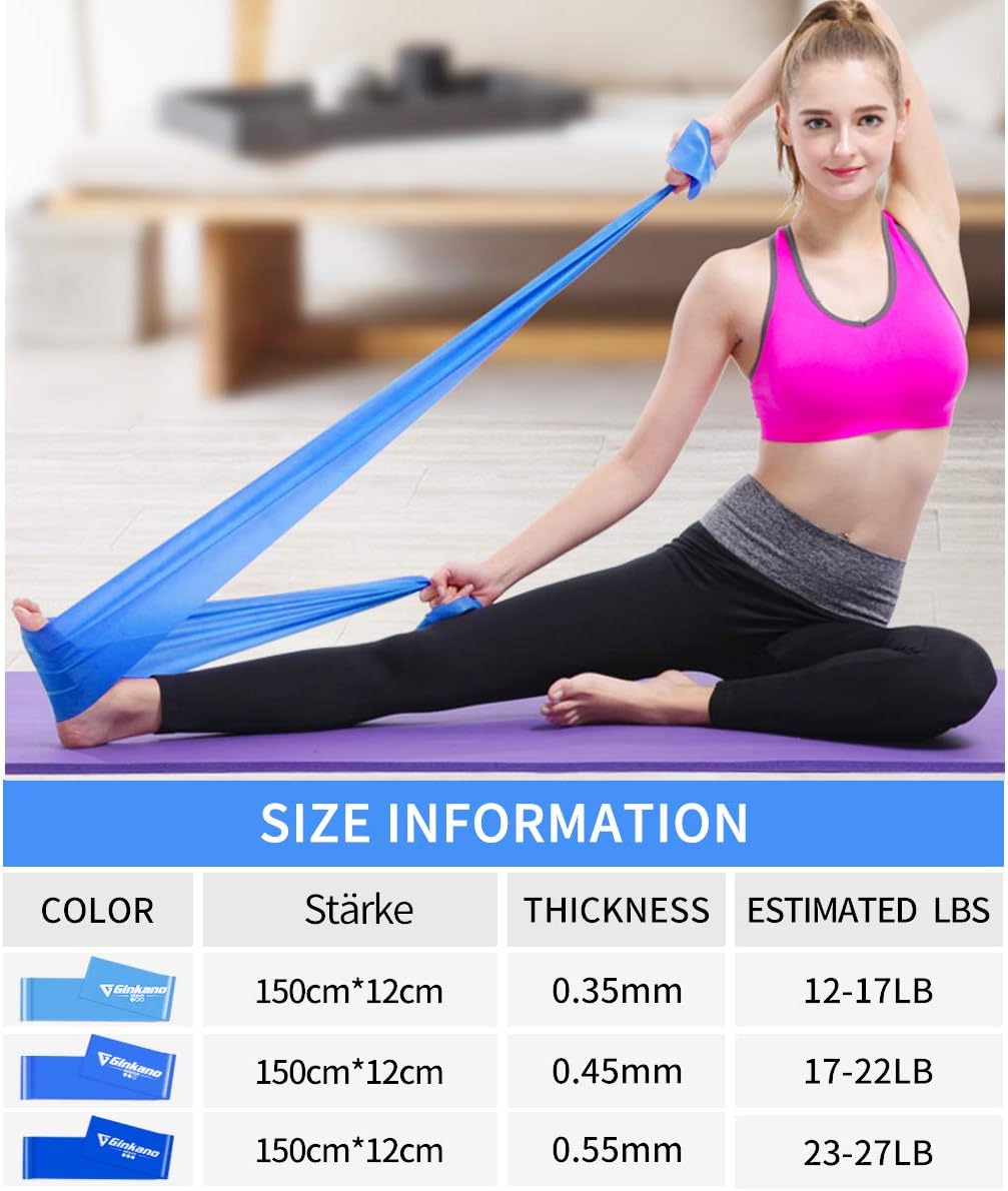 Resistance Bands Set, [Set of 3] Skin-Friendly Exercise Bands with 3 Resistance Levels, Workout Resistance Bands Set for Women Men, Ideal for Strength Training, Yoga