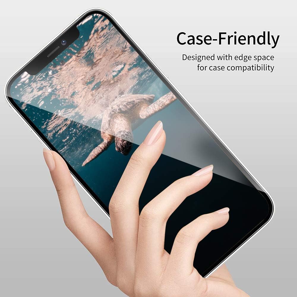 Protective Glass by Cavalrywolf Full Screen for iPhone 12 Pro Max [6.7"], [Pack of 2] High Quality 9H Glass - Face ID Compatible