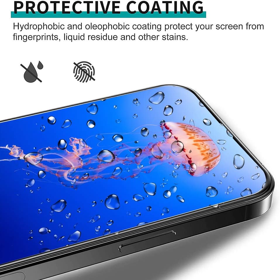 Protective Glass by Cavalrywolf Full Screen for iPhone 12 Pro Max [6.7"], [Pack of 2] High Quality 9H Glass - Face ID Compatible