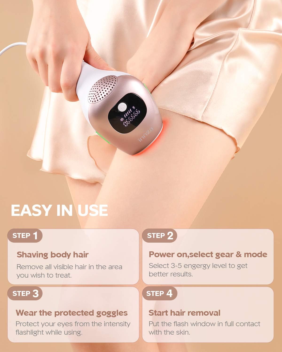 IPL Hair Removal Device Permanent Devices Hair Remover 999,000 Light Pulses Painless Long Lasting for Women and Men,Facial,Bikini,Body