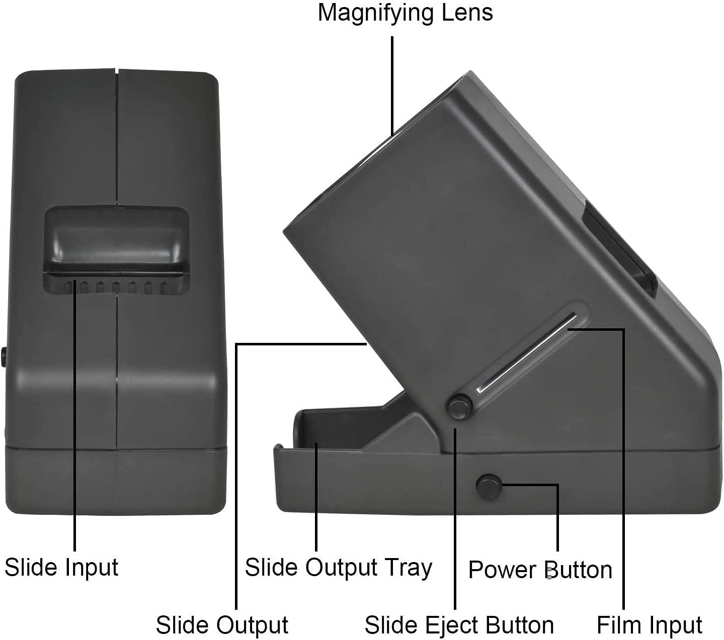 35mm Slide and Film Viewer, 3X Magnification LED Lighted Illuminated Viewing, USB Powered/Battery Operation-for 35mm Slide Negatives