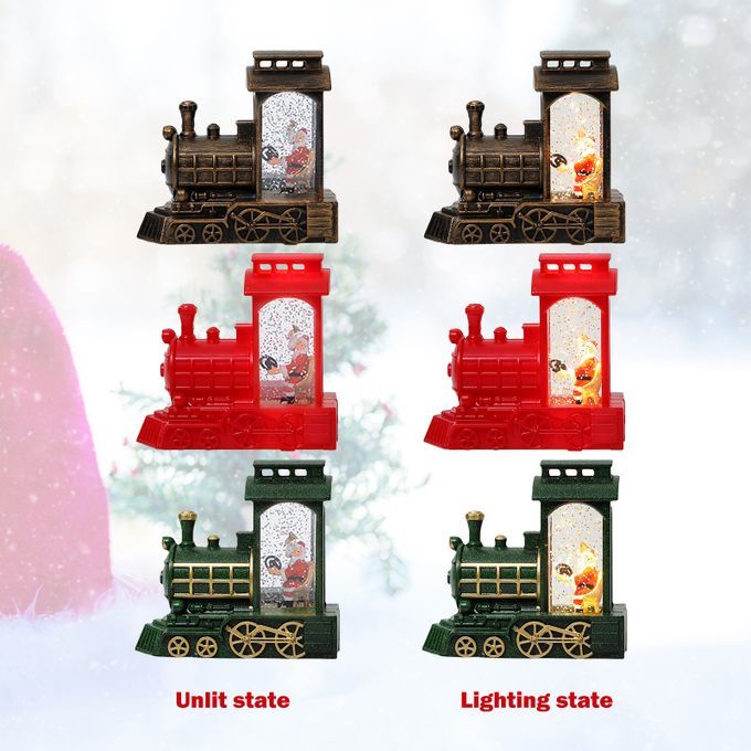 Christmas Snow Globe Lantern LED Glittering Lantern Santa