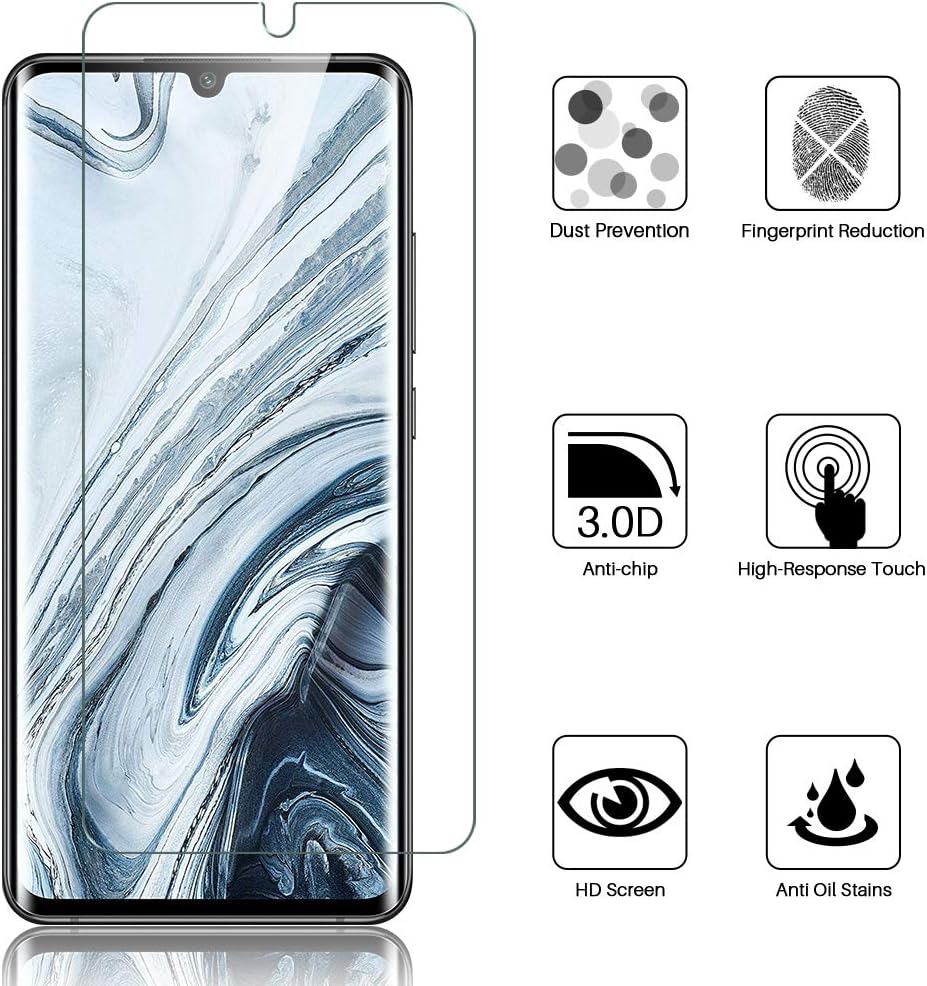 LK 3 Pcs Screen Protector Compatible with Xiaomi Mi Note 10 / Note 10 Pro/Note 10 Lite Film, Soft TPU Screen Protector with Full Coverage, Ultra HD, Case Friendly, Bubble Free