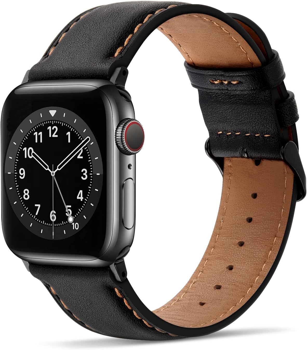 Watch Band By Tasikar Compatible for Apple Watch Band 45mm 44mm 42mm 49mm 41mm 40mm 38mm Genuine Leather Strap Replacement Compatible with Apple Watch Ultra SE2 SE Series 8 7 6 5 4 3 2 1