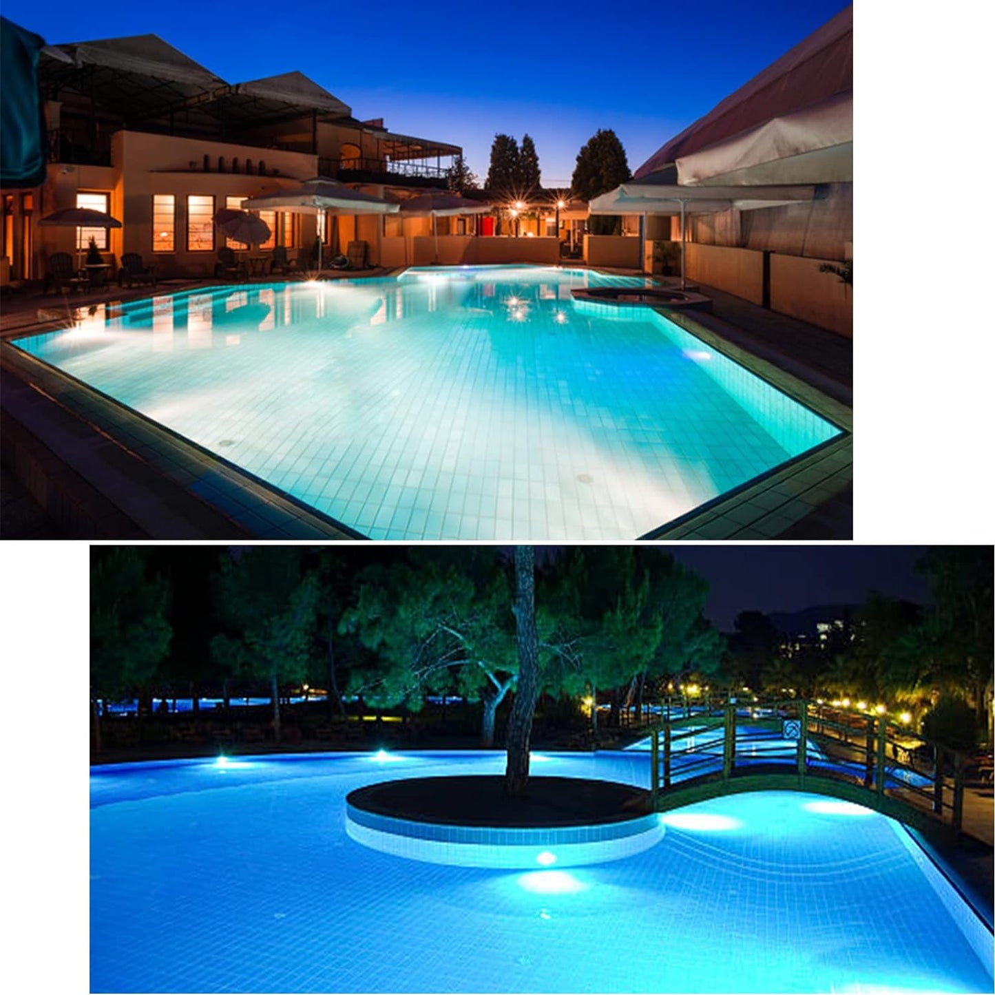 LyLmLe Resin Filled LED Pool Lighting Extra Flat, 35W Pool Headlight (Replaces 300W Halogen Lamps), Surface-Mounted Pool Lamps, 3500lm, 140? Beam Angle, IP68 Waterproof, 12V AC/DC, 6000K [Energy Class F ]