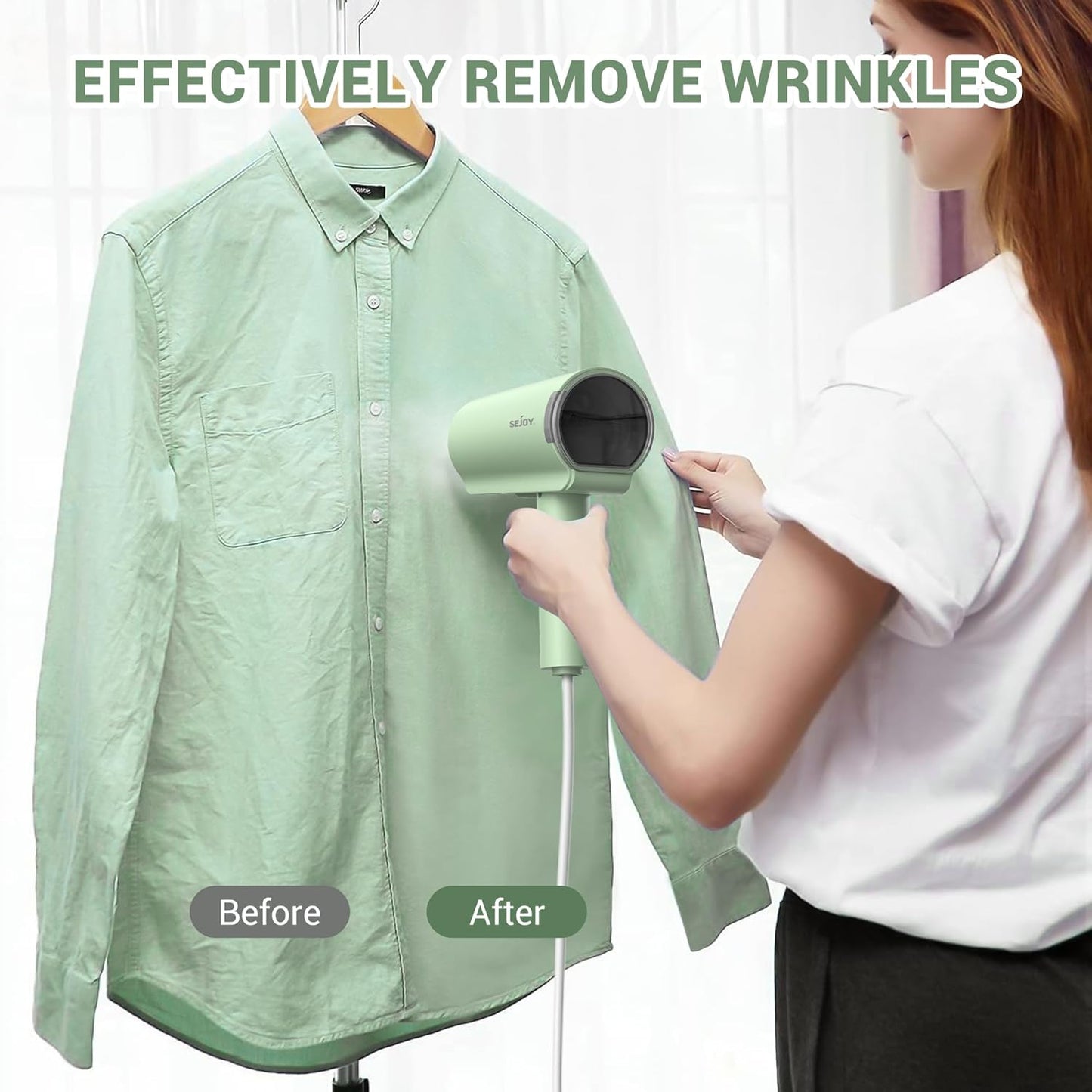 Handheld Steamer for Clothes, Garment Steamer Foldable Handheld Clothing Wrinkles Remover for Garments 20 Second Fast Heat-up Fabric Steam Iron for Home, Travel and Office