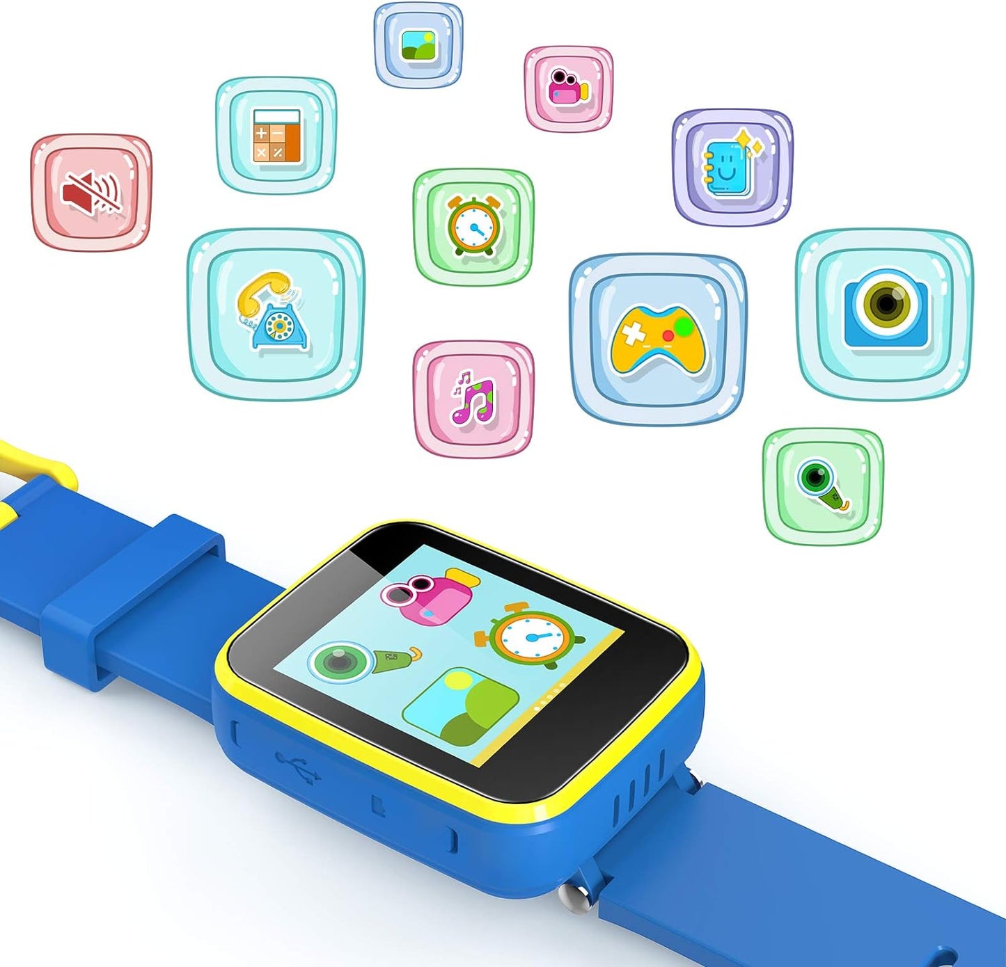 Smartwatch for Agptek Children's with SOS Voice Chat, Intelligent, Mobile Phone Watch with Camera, SIM Card Slot, MP3 Player