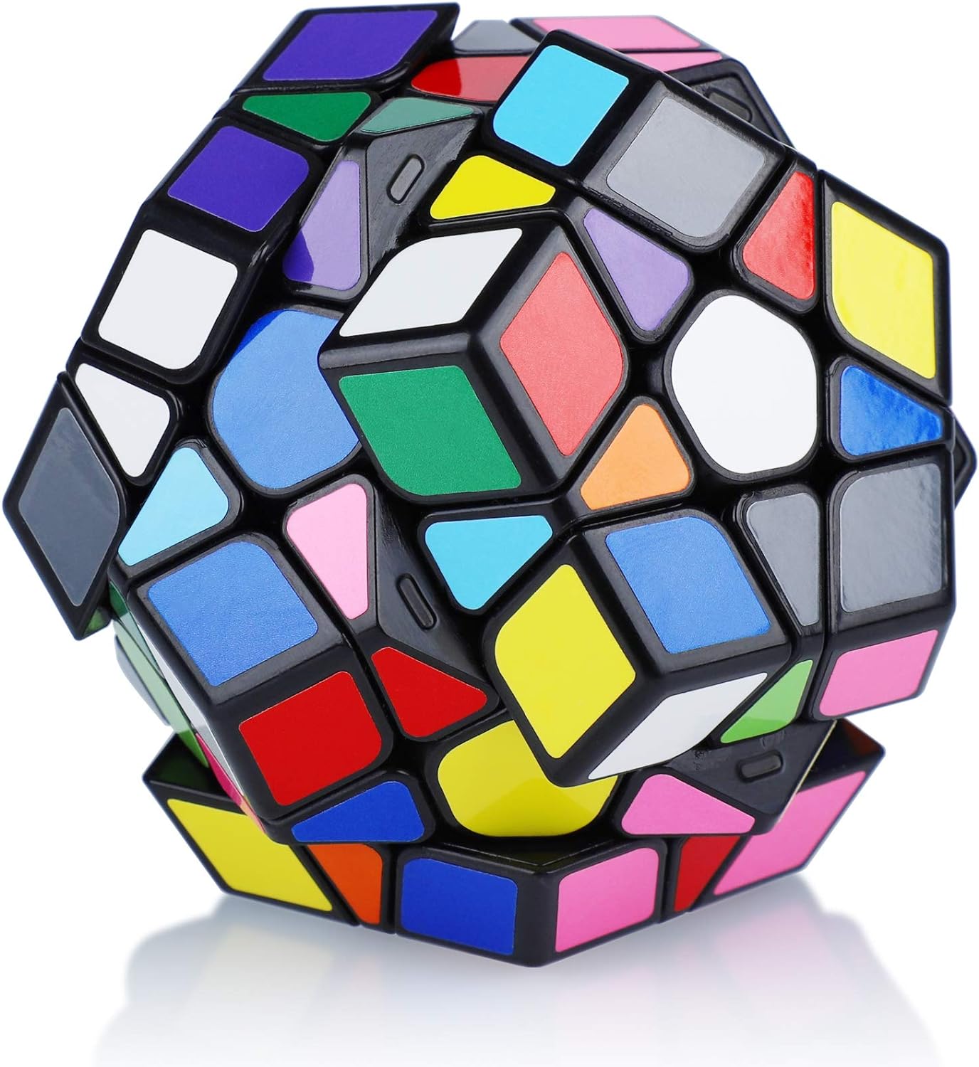 Maomaoyu Megaminx Dodecahedron Cube 3x3x3 Speed Magic Cube 12 Sides Puzzle Twist Black