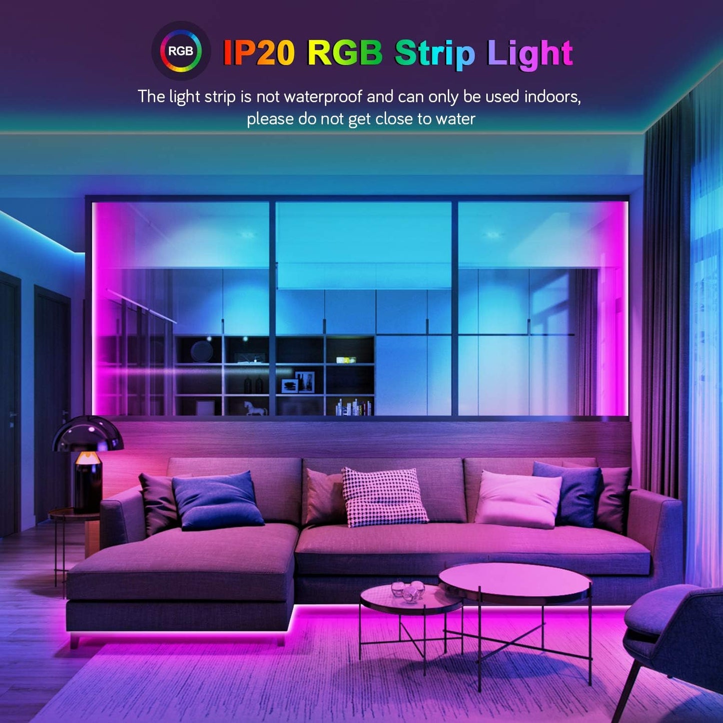 Led Strip Light, Maxcio 10m Led Light Strips Work Alexa and Google Assistant,Smart WiFi App Control with Music Sync Mode,Flexible 5050 RGB Colour Changing Led Lights with 44-Keys Remote for Home Party