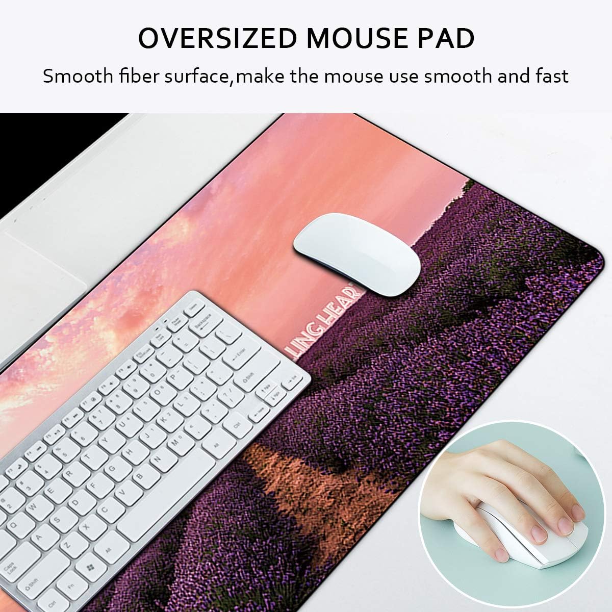 Large Mouse Pads 800x300x4mm Extended Large Speed Gaming Mouse Mat Thick Anti-slip Rubber Base Mouse Pad for Laptop Computer and PC