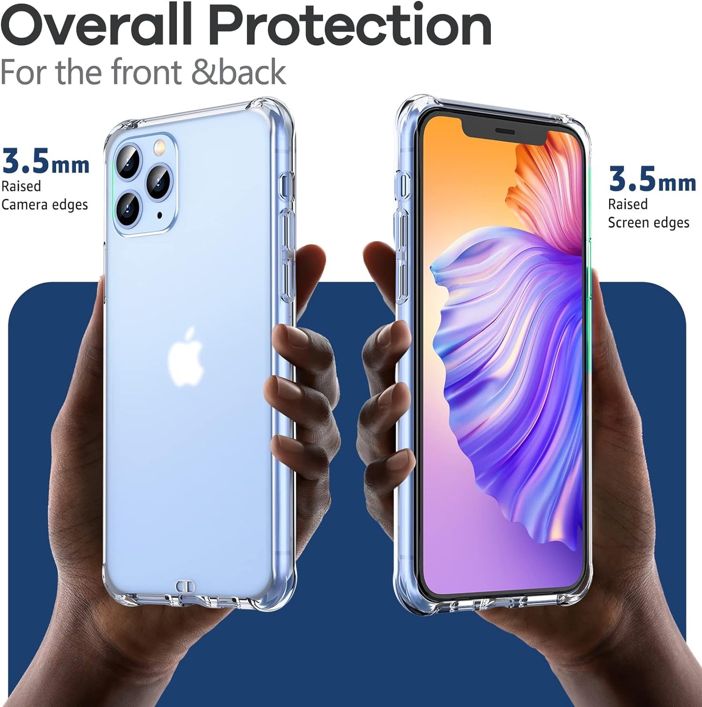 ORIbox for iPhone 11 Pro Case Clear,Translucent Matte case with Soft Edges, Lightweight,iPhone 11 Pro Phone Clear Case for Women Men Girls Boys Kids