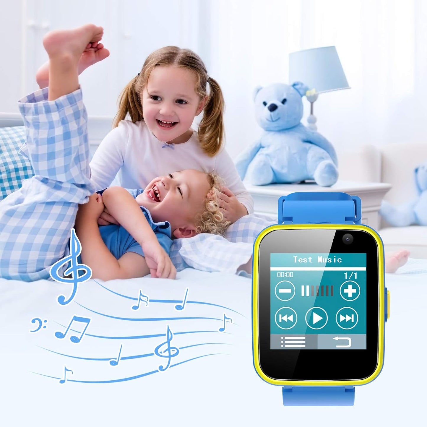 Smartwatch for Agptek Children's with SOS Voice Chat, Intelligent, Mobile Phone Watch with Camera, SIM Card Slot, MP3 Player